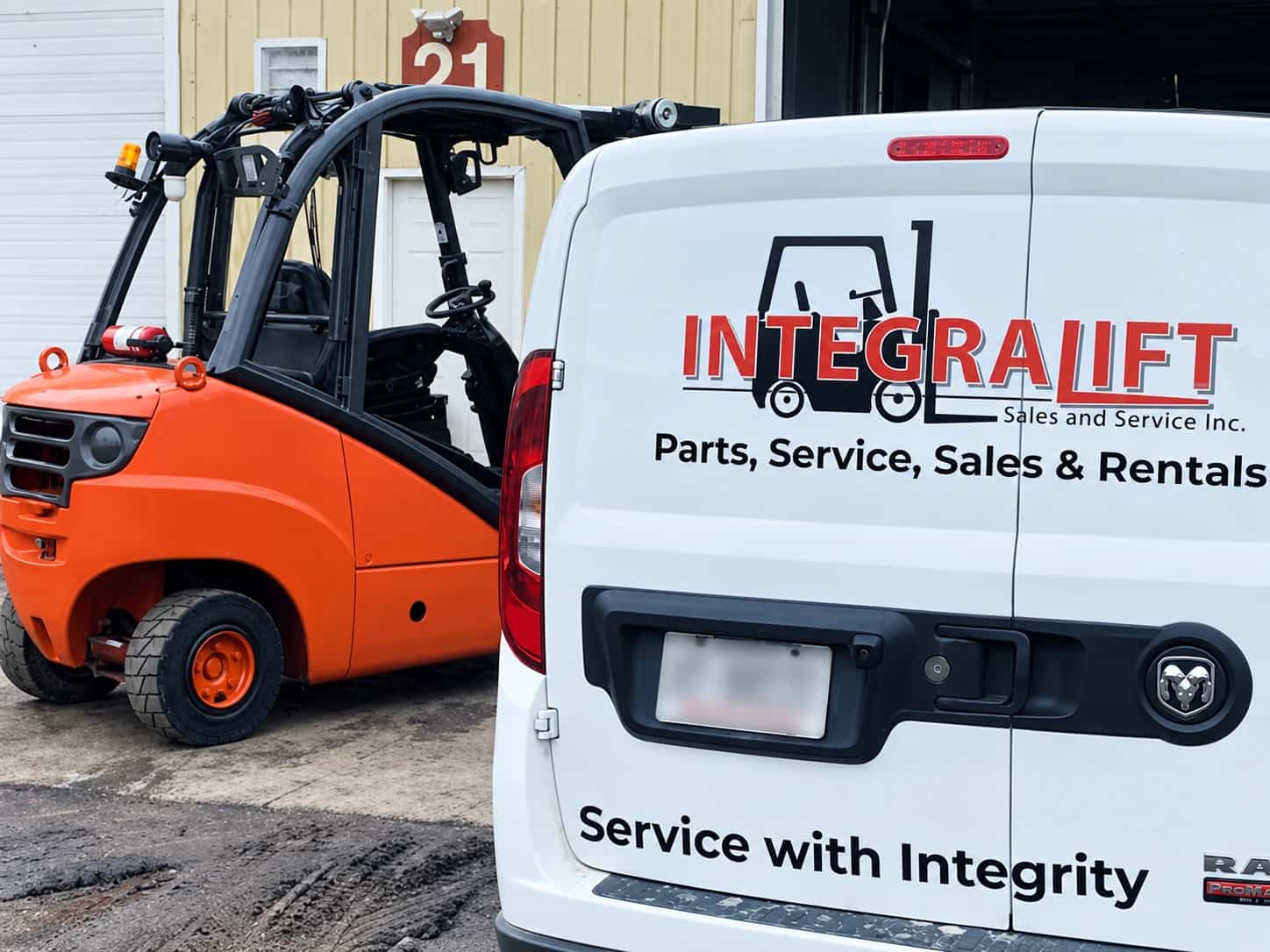 Integralift Sales And Services Inc. service van